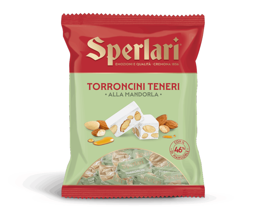 I torroncini bianchi Sperlari, classici o teneri, con mandorle e pistacchi selezionati, rappresentano il perfetto incontro tra tradizione e golosità.