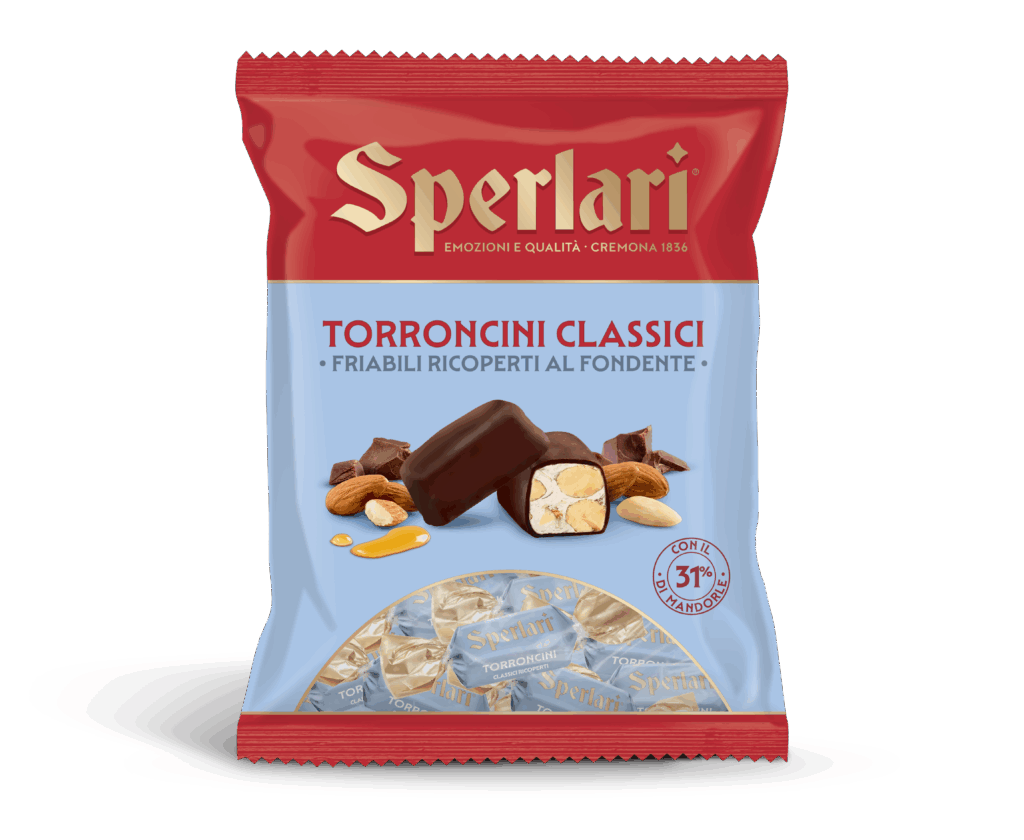 I torroncini bianchi Sperlari, classici o teneri, con mandorle e pistacchi selezionati, rappresentano il perfetto incontro tra tradizione e golosità.