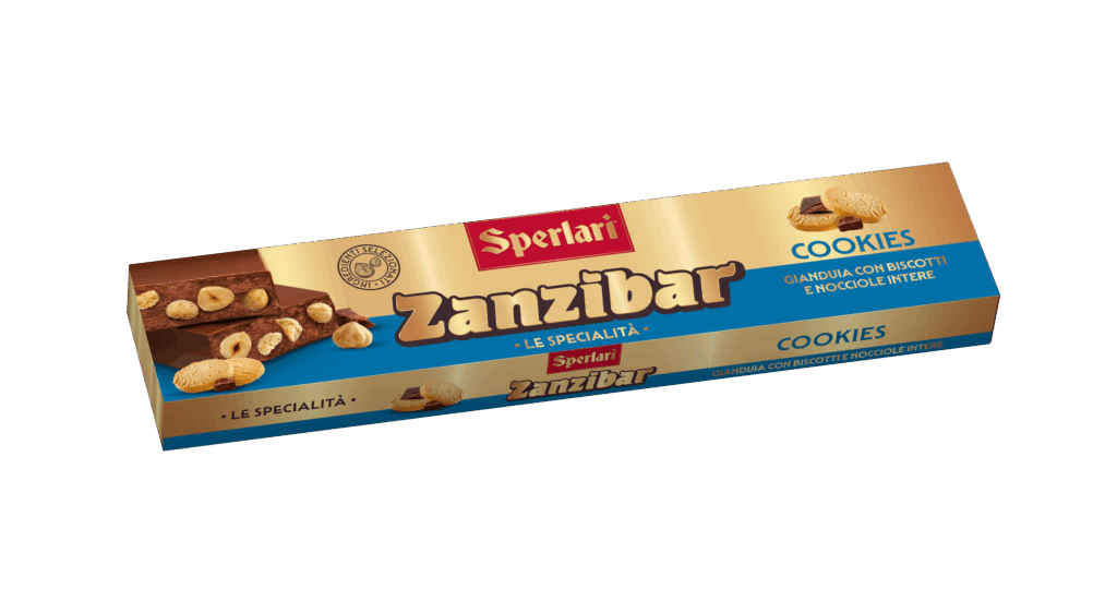Torrone Nocciolato Specialità Zanzibar - Cookies GIANDUIA CON BISCOTTI E NOCCIOLE INTERE