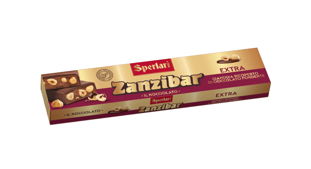 Torrone Nocciolato Zanzibar - Extra GIANDUIA RICOPERTO DI CIOCCOLATO FONDENTE