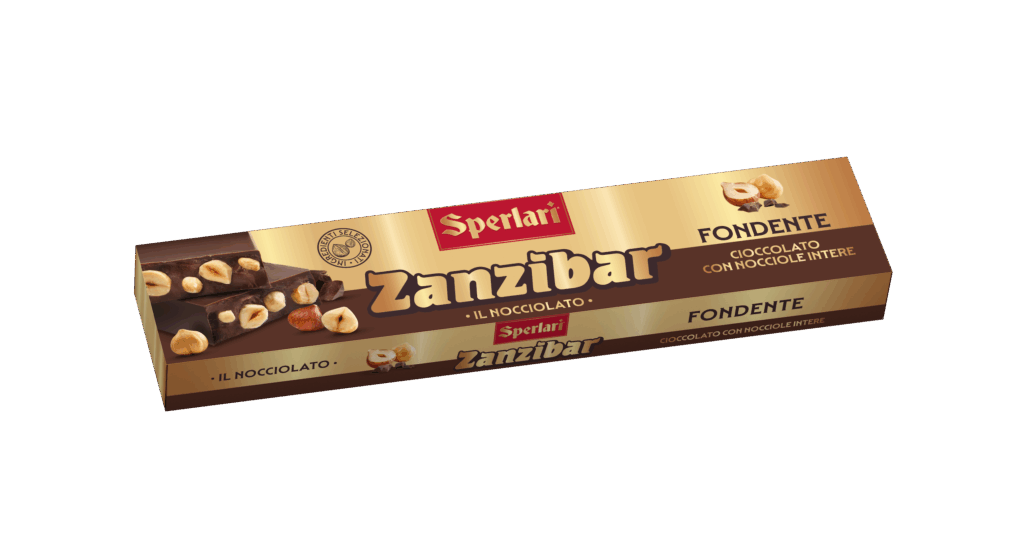 Torrone Nocciolato Zanzibar - Fondente CIOCCOLATO CON NOCCIOLE INTERE