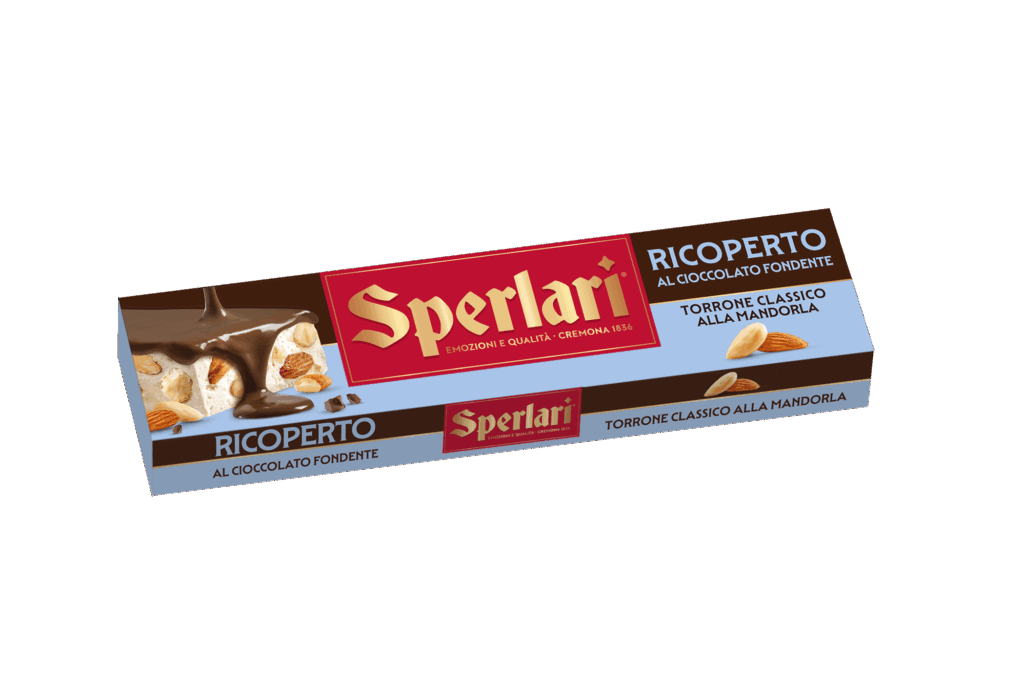 Torrone Ricoperto - Classico alla Mandorla RICOPERTO AL CIOCCOLATO FONDENTE