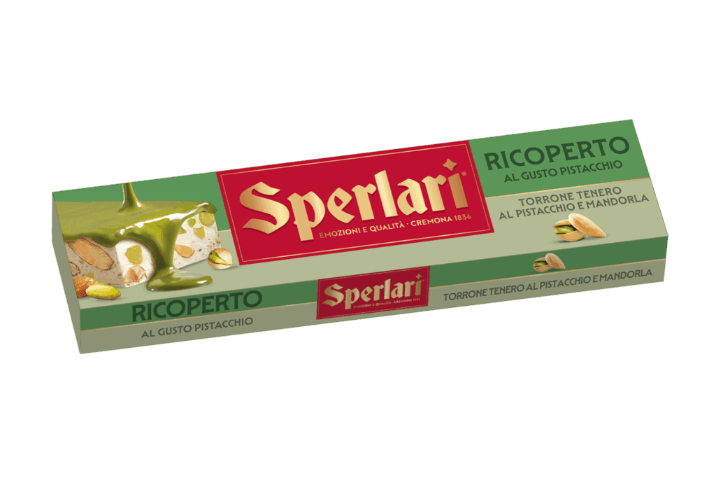 Con i torroni ricoperti Sperlari, la bontà del torrone è resa ancora più irresistibile da una golosa copertura.