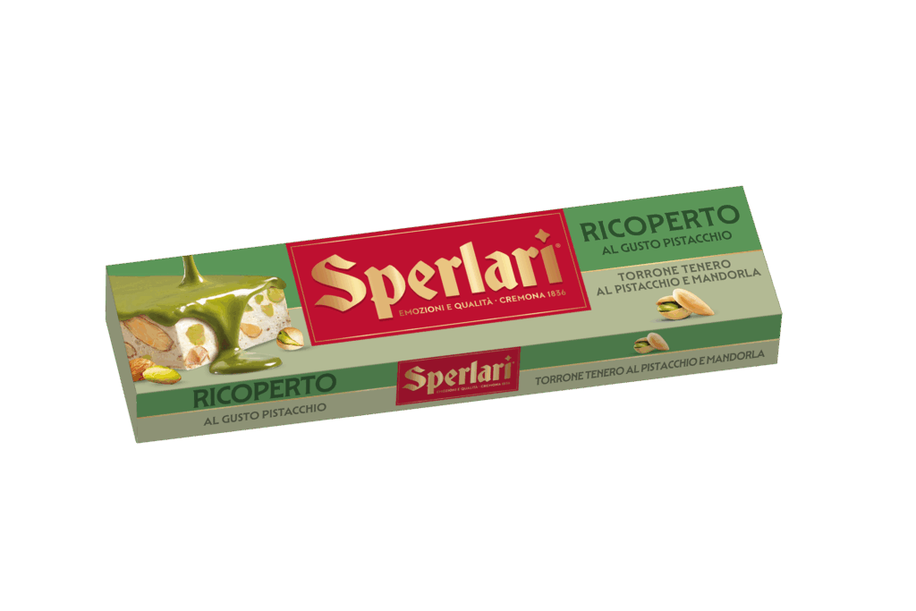 Torrone Ricoperto - Tenero Pistacchi e Mandorle Ricoperto al Pistacchio RICOPERTO AL GUSTO PISTACCHIO
