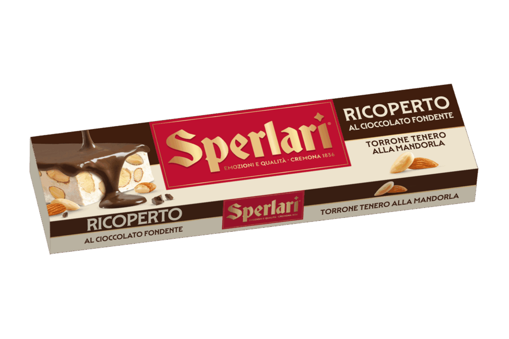 Con i torroni ricoperti Sperlari, la bontà del torrone è resa ancora più irresistibile da una golosa copertura.