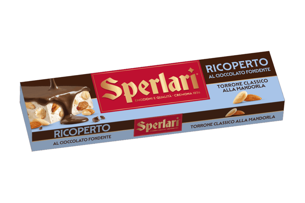 Con i torroni ricoperti Sperlari, la bontà del torrone è resa ancora più irresistibile da una golosa copertura.