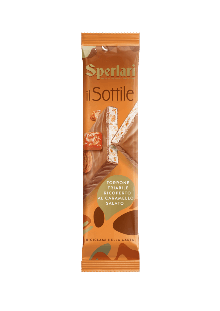 Torrone Sottile - Ricoperto al caramello salato TORRONE SOTTILE