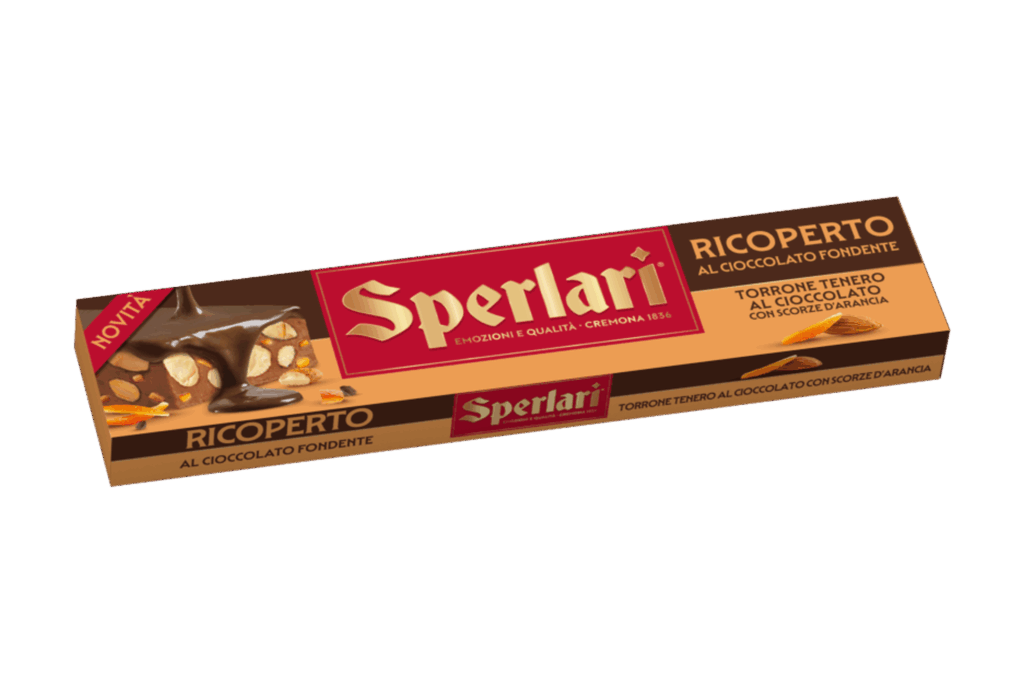 Con i torroni ricoperti Sperlari, la bontà del torrone è resa ancora più irresistibile da una golosa copertura.