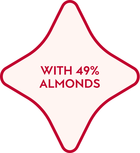 Ingredients: almonds 49%, glucose-fructose syrup, sugar, honey 5%, wafers , egg white, flavorings, natural lemon flavor.
