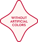 Ingredients: sugar, glucose syrup, glucose-fructose syrup, fruit juices from concentrates (apricot 7.2%, orange 7%, black cherry 5.7%), apple puree 6.1%, acidifier (citric acid), flavourings, concentrated black carrot juice.